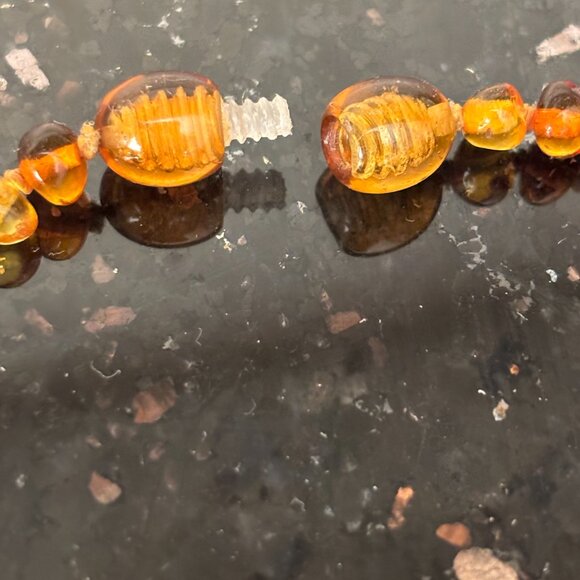 Authentic Baltic Amber Hand-Knotted Child's Necklace - 12" - Picture 6 of 6